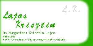 lajos krisztin business card